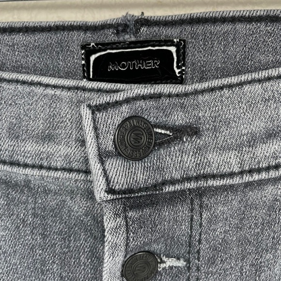 Mother The Pixie Dazzler Ankle Fray Jeans in Digging Up Dirt Size 34 Raw Hem - Picture 10 of 15